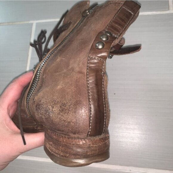 A.S. 98 Brown Studded Leather Boots 36 - Picture 10 of 10